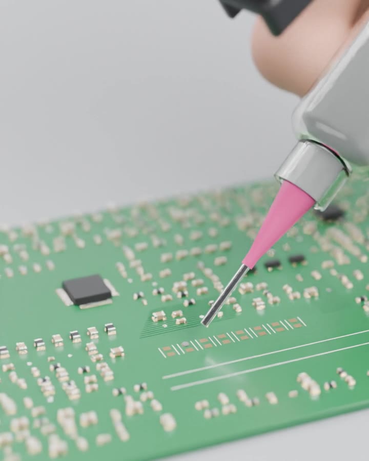 Dispensing solder paste dots on a PCB